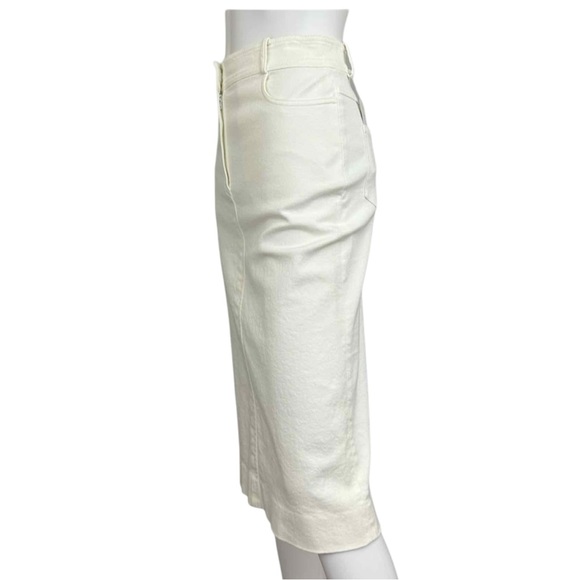 CELINE Vintage White Denim Pencil Skirt Size 38 - Picture 2 of 7